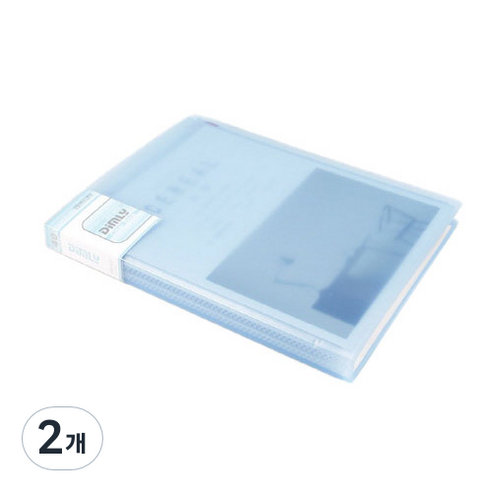 베스트 A4 클리어파일 40p, 블루, 2개
