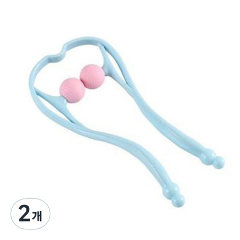 PDS리빙 사무직 필수템 경추 목 마사지 핸드 클램프 수동 마사지기, A블루, 2개