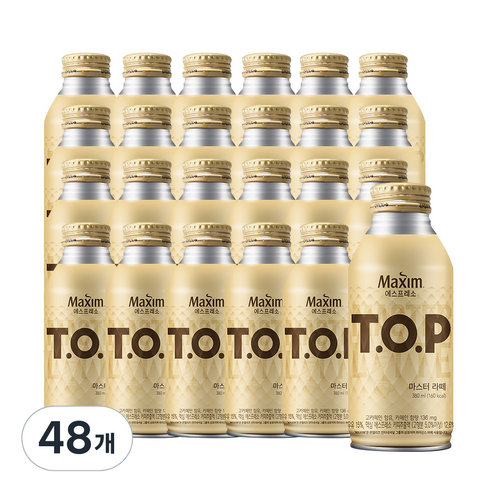 맥심 티오피 마스터 라떼, 380ml, 48개