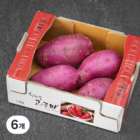 해들녘 무농약 고창황토 고구마, 1.5kg(왕특), 6개
