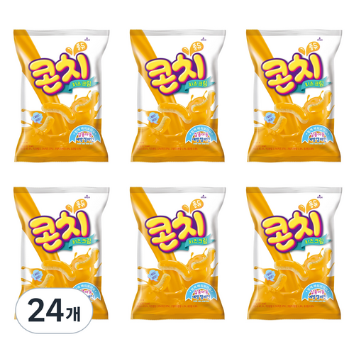 크라운 콘치 크림치즈 과자, 66g, 24개