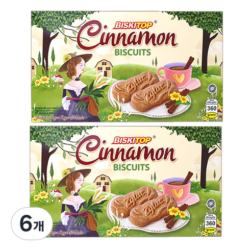 뉴트리365 비스키탑 시나몬 비스킷, 360g, 6개