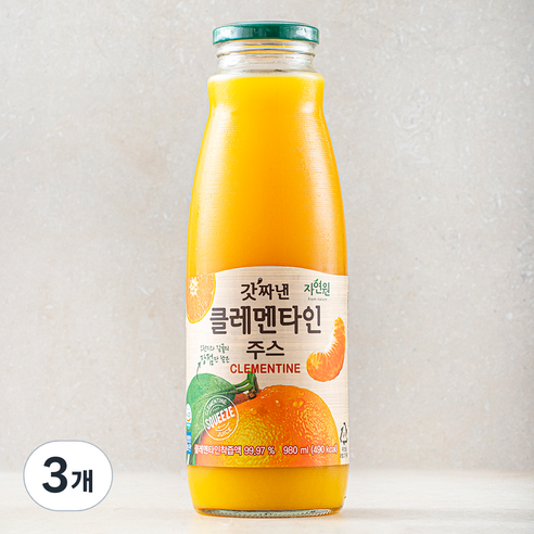 자연원 갓짜낸 클레멘타인 주스, 980ml, 3개