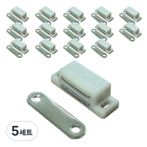 PVC 백색 빠찌링 15p + 설치용 피스, 5세트