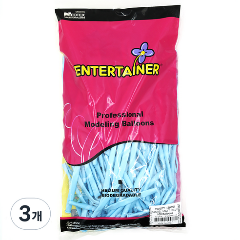 네오텍스 260N 요술풍선 100p, 파스텔매트 블루, 3개
