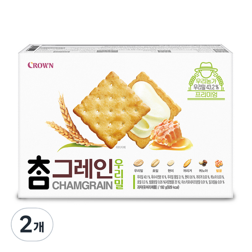 참그레인 우리밀, 192g, 2개