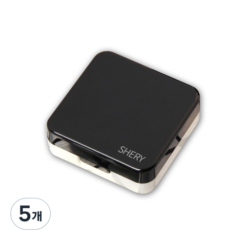 라이프포인트 샤이니 정사각 렌즈케이스, 블랙, 5개