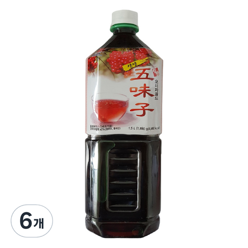 청솔 생생오미자골드 음료베이스, 1.5L, 6개