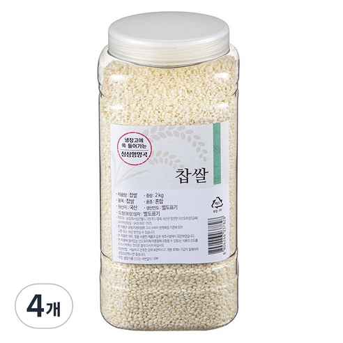 월드그린 싱싱영양통 찹쌀, 2kg, 4개