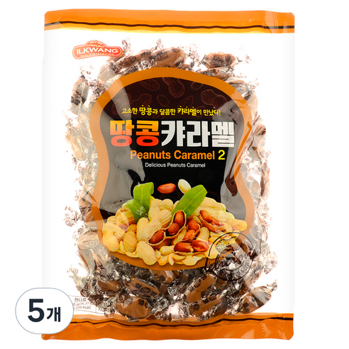 일광제과 땅콩캬라멜2, 1kg, 5개