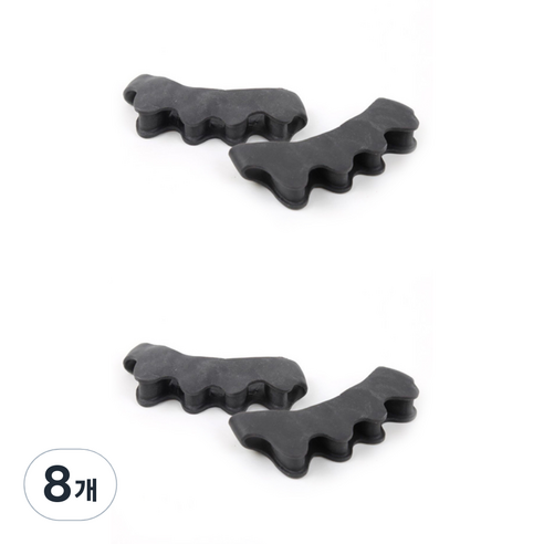 리젠스 발이 편한 실리콘 발가락 링 블랙 RSR01, 8개
