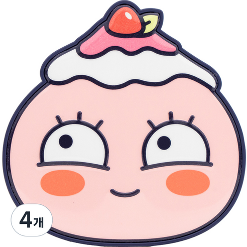 카카오프렌즈 피치파이브 얼굴형 그립톡 슬림, 4개, 어피치