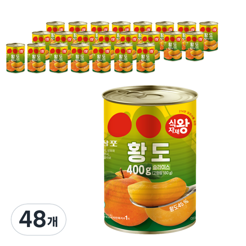 식자재왕 황도 슬라이스, 400g, 48개