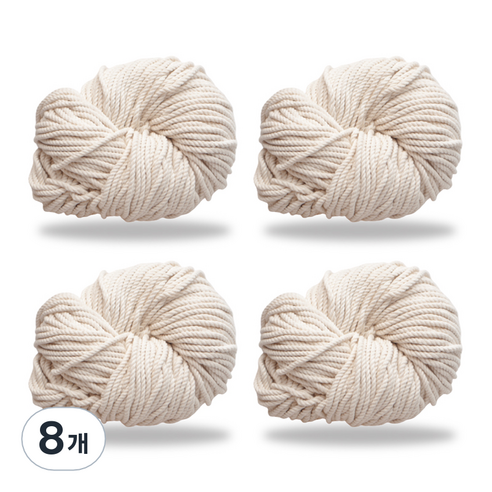 태광 마크라메 실 5mm 4p, 무지, 8개