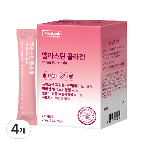 동국제약 엘라스틴 콜라겐 히알루론산 30p, 4개, 75g