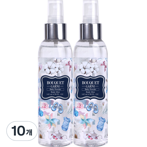 부케가르니 바디미스트 베이비파우더향, 145ml, 10개