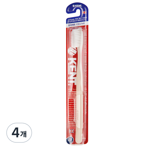 켄트 클래식 초극세모 칫솔 베이지, 1개입, 4개