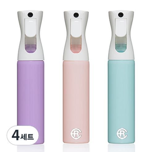 에어라파 압축 분무기 3종 세트 L 300ml, 아이스크림 핑크, 모브, 민트, 4세트