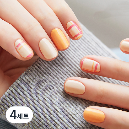 젤리넬리 네일스티커, 옐로헬로, 4세트