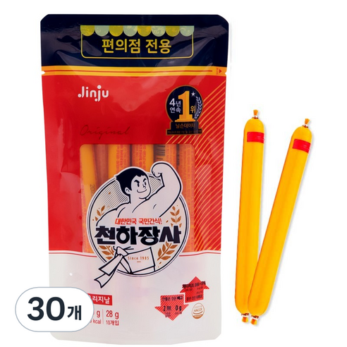 진주햄 천하장사 오리지날 소시지, 280g, 3개