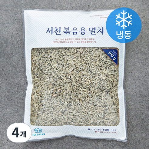 이어수산 서천 볶음용 멸치 (냉동), 300g, 4개