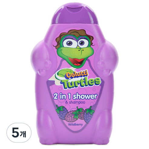 콜루티 레암 터틀 스마일 샤워 앤 샴푸 투 와일드베리향, 500ml, 5개