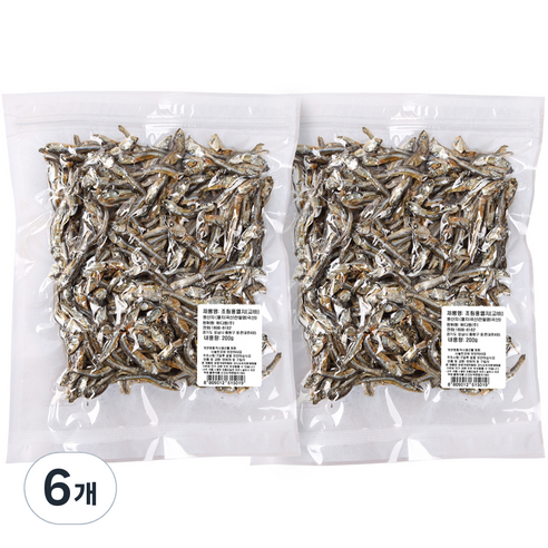 바다원 국내산 진공 조림용 멸치, 200g, 6개