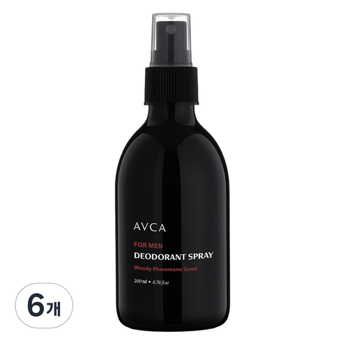 아브카 포맨 데오드란트 스프레이 우디페로몬향, 200ml, 6개