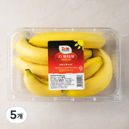 스위티오 바나나, 1.3kg, 5개