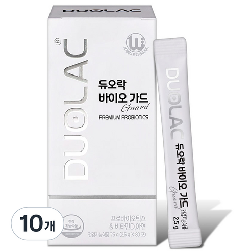 듀오락 바이오가드 프로바이오틱스 유산균, 75g, 10개