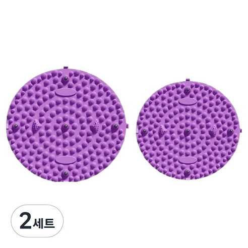 솔솔담다 시원한 발바닥 지압매트 55cm + 35cm 세트, 퍼플, 2세트
