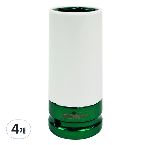 세인티에프 1/2인치 롱 너트 소켓 커버형 휠 복스알 22mm, 4개