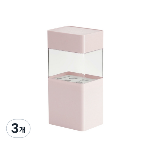 제노윈 화장대 브러쉬꽂이 보관함, 3개, 핑크