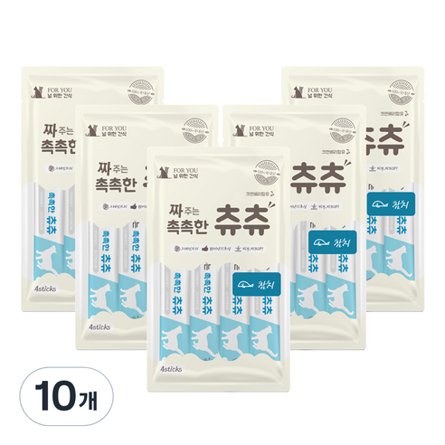 짜주는 촉촉한 츄츄 참치 고양이 간식 4p, 14g, 10개