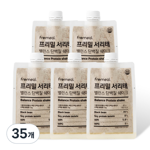 프리밀 서리태 밸런스 단백질 쉐이크, 40g, 35개