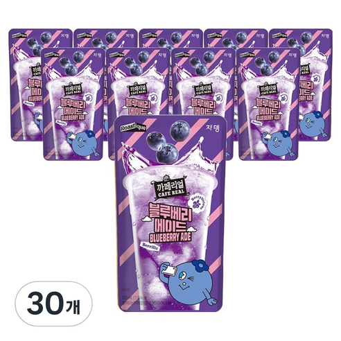 까페리얼 블루베리 에이드, 230ml, 30개