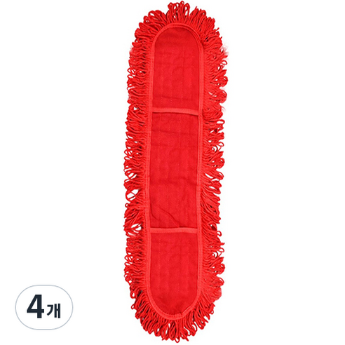 월드크린 리스킹 적색 기름걸레 105cm, 4개