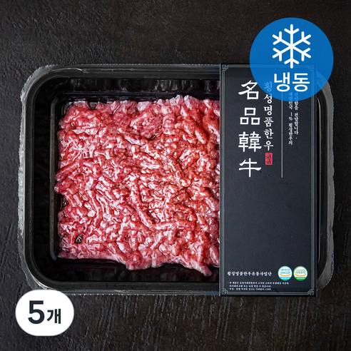 횡성명품한우 다짐육 1+등급 (냉동), 200g, 5개