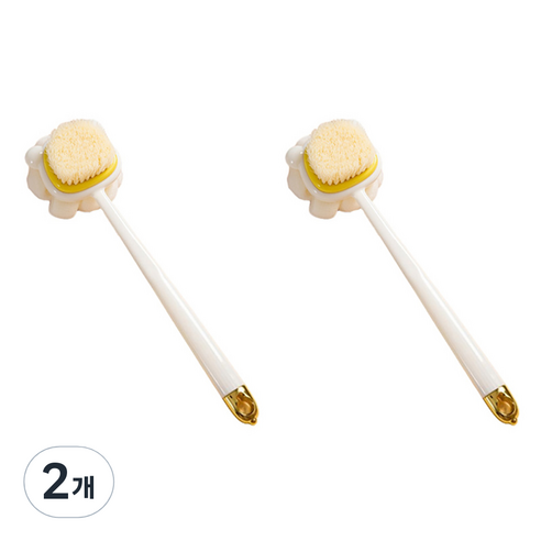 알로데 더블사이드 클리닝 샤워브러쉬, TYPE01 화이트(브러쉬), 2개입, 2개