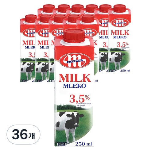 믈레코비타 3.5% 멸균우유, 250ml, 36개