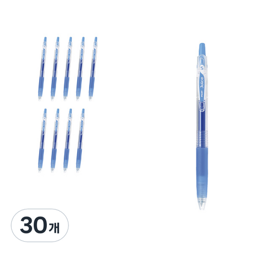 파이롯트 쥬스 젤잉크펜 0.7mm LJU-10F, 아쿠아블루, 30개