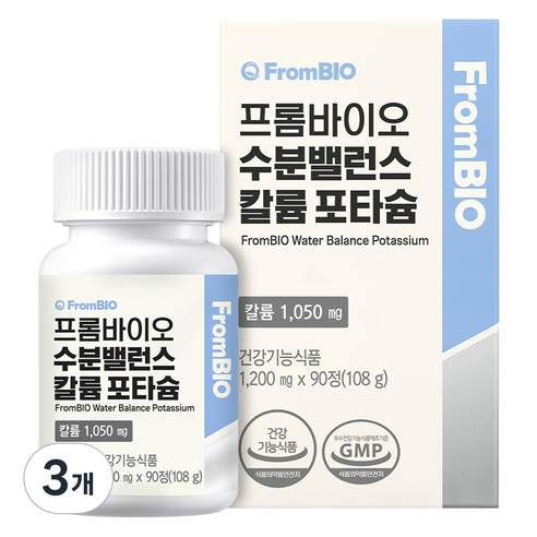 프롬바이오 수분밸런스 칼륨포타슘, 90정, 108g, 3개