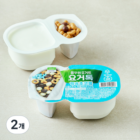풀무원 다논 요거톡 링 & 초코볼 요커트 2개입, 124g, 2개