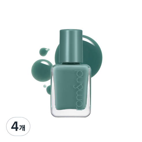 롬앤 무드 페블 네일 컬러 매니큐어 7ml, 06 옥, 7g, 4개