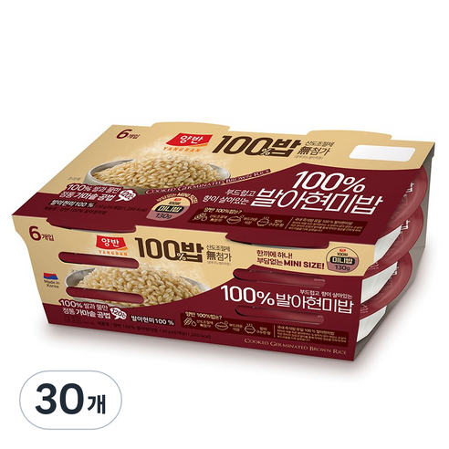 양반 발아 현미밥, 30개, 130g