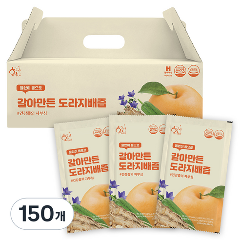 황금이네 갈아만든 도라지배즙, 100ml, 150개