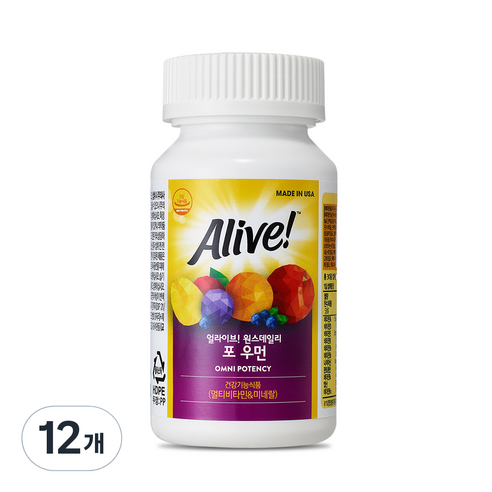 얼라이브 원스데일리 포우먼 멀티비타민, 30정, 12개