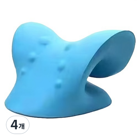 블루베라 c자형 목마사지 스트레칭기구 블루, 4개