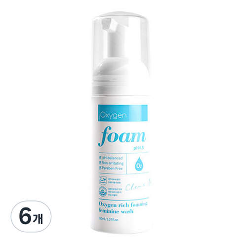 맑은그날 산소 리치 포밍 워시 여성청결제, 6개, 150ml