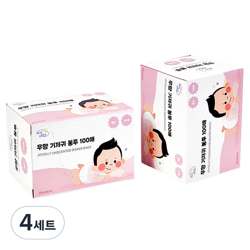조이올리 무향 기저귀 봉투 200p, 4세트, 3L